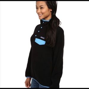 Patagonia Synchilla Blue Black Fleece Sweater